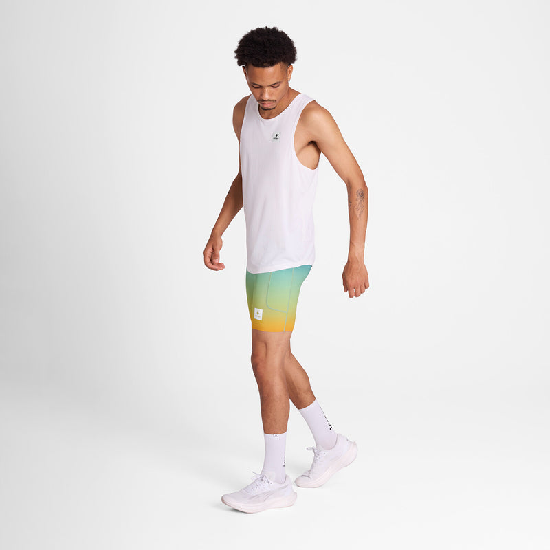 Saysky Drip Dye Combat+ Short Tights 7" Bleu/Jaune/Vert Drip Dye 1032 NMRST33C1032