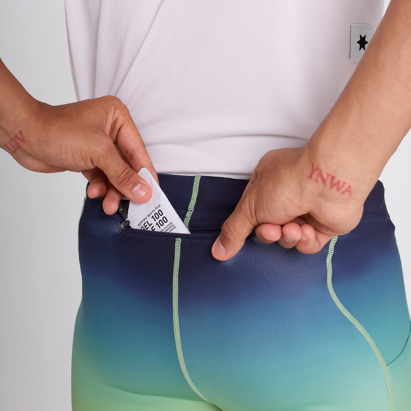 Saysky Drip Dye Combat+ Short Tights 7" Bleu/Jaune/Vert Drip Dye 1032 NMRST33C1032