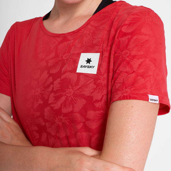 Saysky Reactive Flow T-shirt Rouge Reactive Flower 1037 NWRSS60C1037