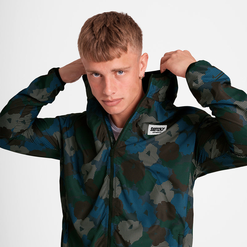 Saysky Flower Pace Jacket Bleu Flower Camo 1046 OMRJA22C1046