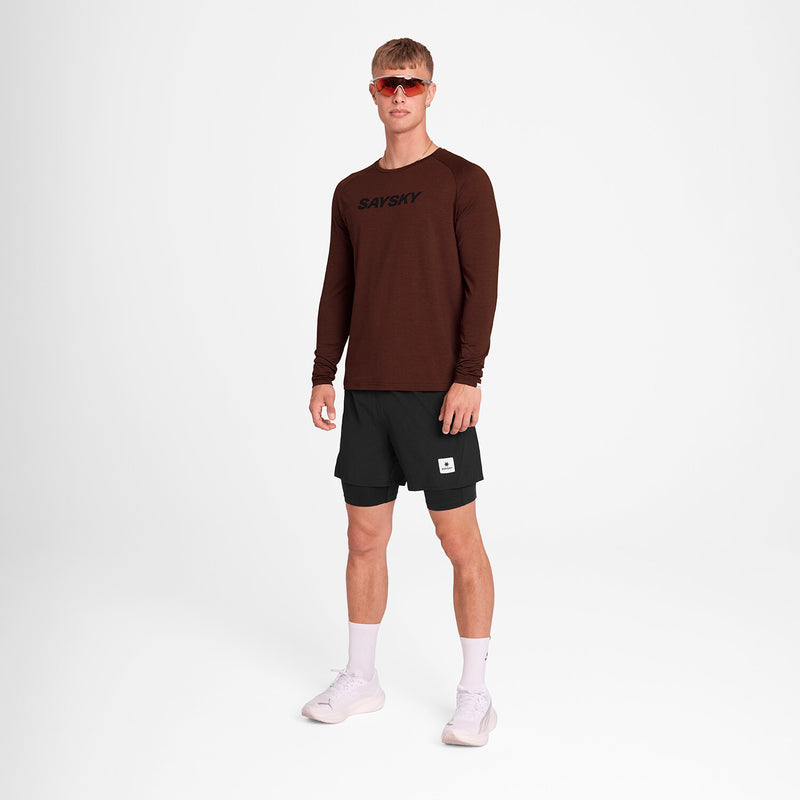 Saysky Logo Pace Long Sleeve Rouge 5008 OMRLS21C5008