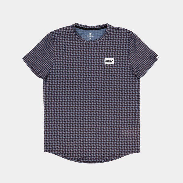 Saysky Houndstooth Combat T-Shirt Bleu Houndstooth 1047 OMRSS31C1047