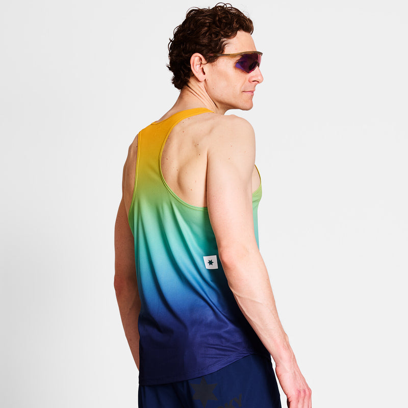 Saysky Drip Dye Flow Singlet Bleu/Jaune/Vert Drip Dye 1032 NMRSI60C1032