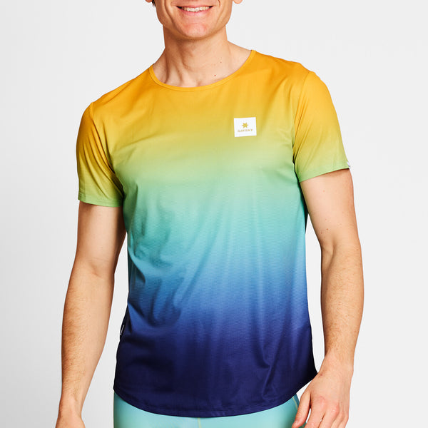 Saysky Drip Dye Flow T-Shirt Bleu/Jaune/Vert Drip Dye 1032 NMRSS60C1032