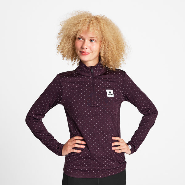 Saysky Reflective Pace Half Zip Long Sleeve Violet 1022 NWRLS21C1022