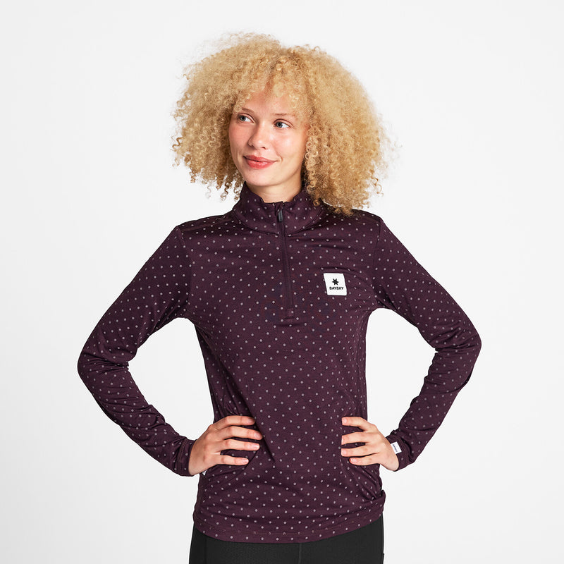 Saysky Reflective Pace Half Zip Long Sleeve Violet 1022 NWRLS21C1022