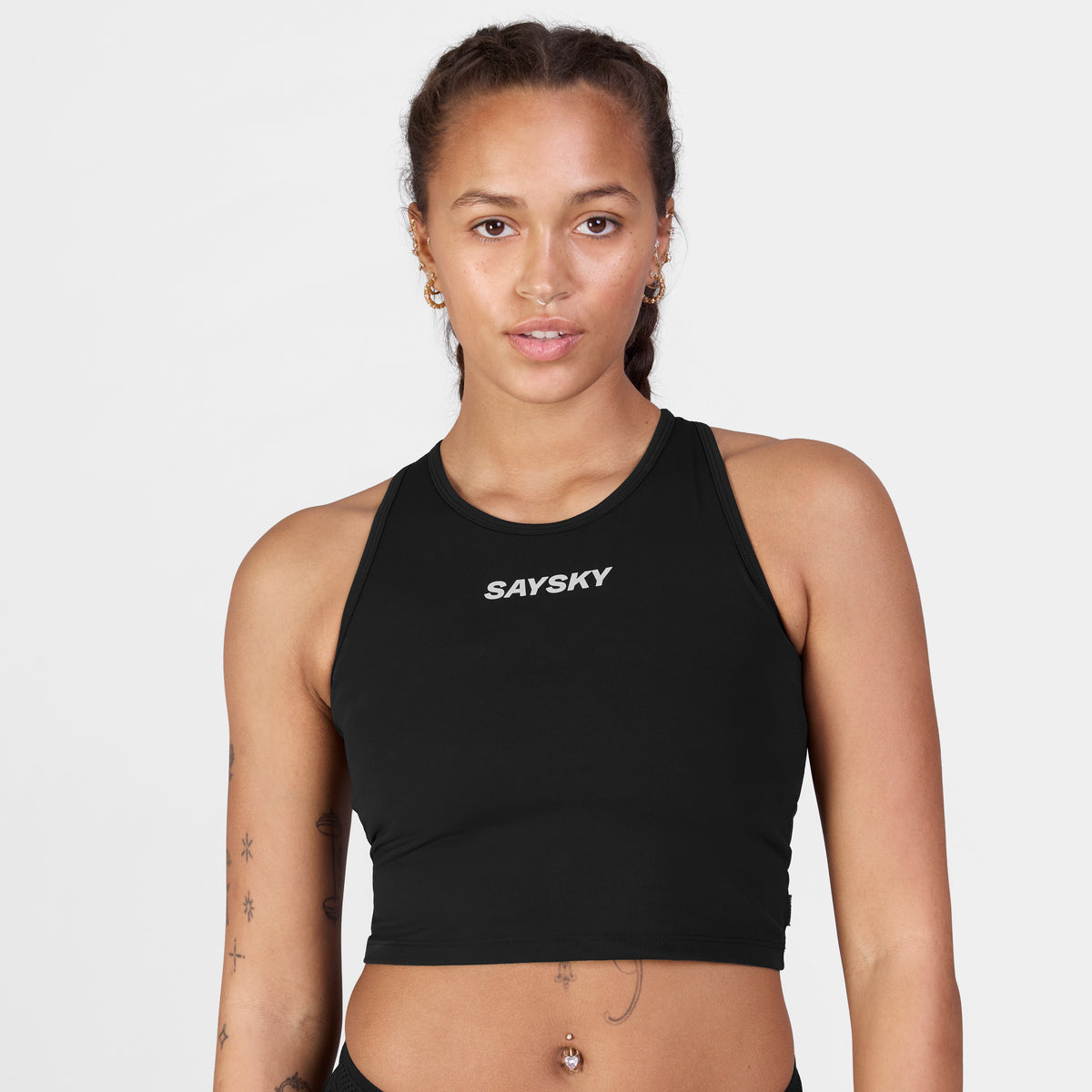 Saysky Flow Race Crop Top Noir 901 SW95003