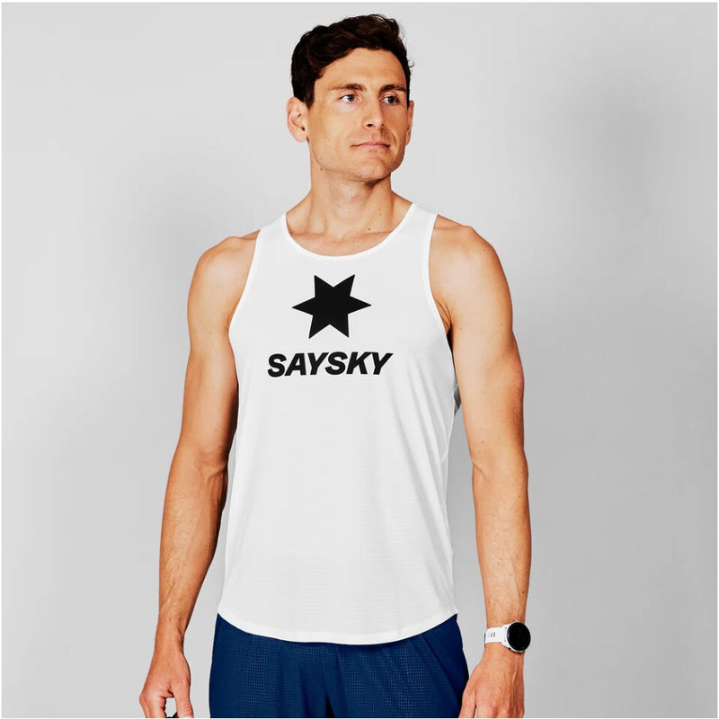 Saysky Logo Flow Singlet Blanc 101 XMRSI61C101