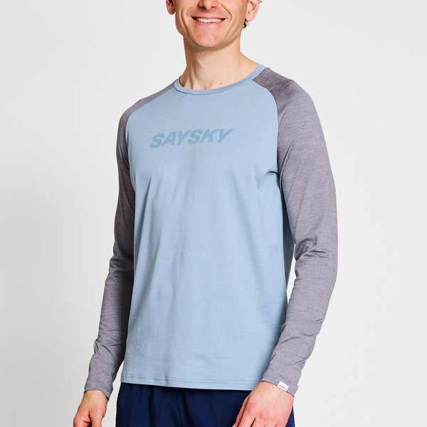 Saysky Logo Pace Long Sleeve Bleu 2010 NMRLS21C2010