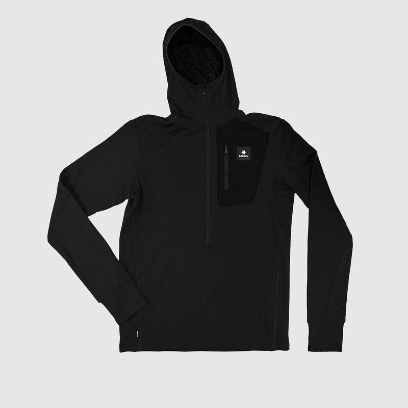 Saysky Combat Half Zip Fleece Hoodie Noir 901 NMRHO30C901