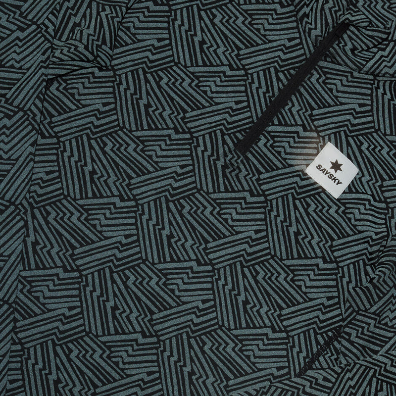 Saysky Reflective Pace Half Zip Long Sleeve Noir Reflective Lightning 1050 OWRLS21C1050