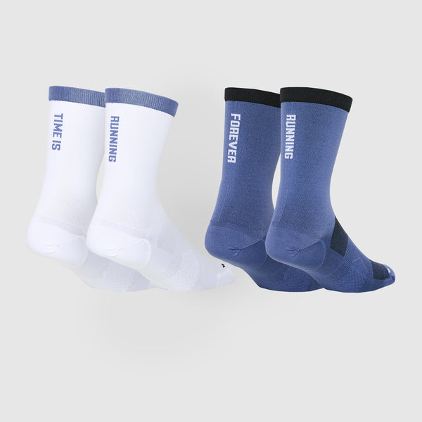Saysky Combat High Socks - 2 Pack Bleu 207 MUASO106C207