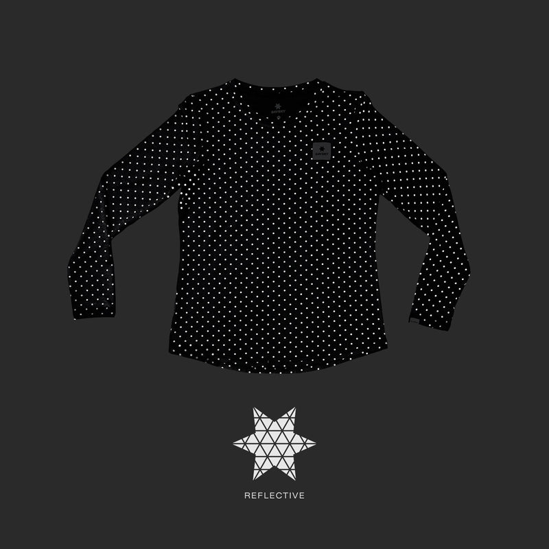 Saysky Reflective Polka Pace Long sleeve Noir Reflective Polka 1018 MWRLS01C1018