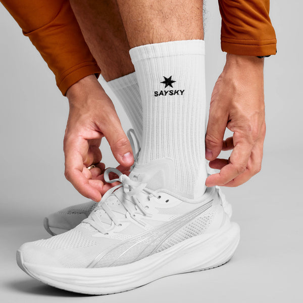 Saysky Pace High Socks Blanc 101 OUASO110C101