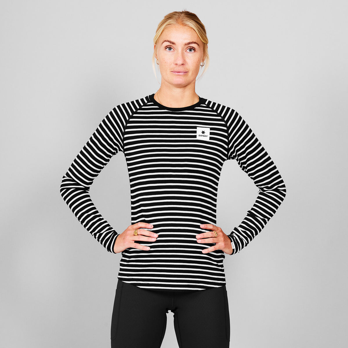 Saysky Merino 165 Base Layer Long Sleeve Stripes 002 SW20005