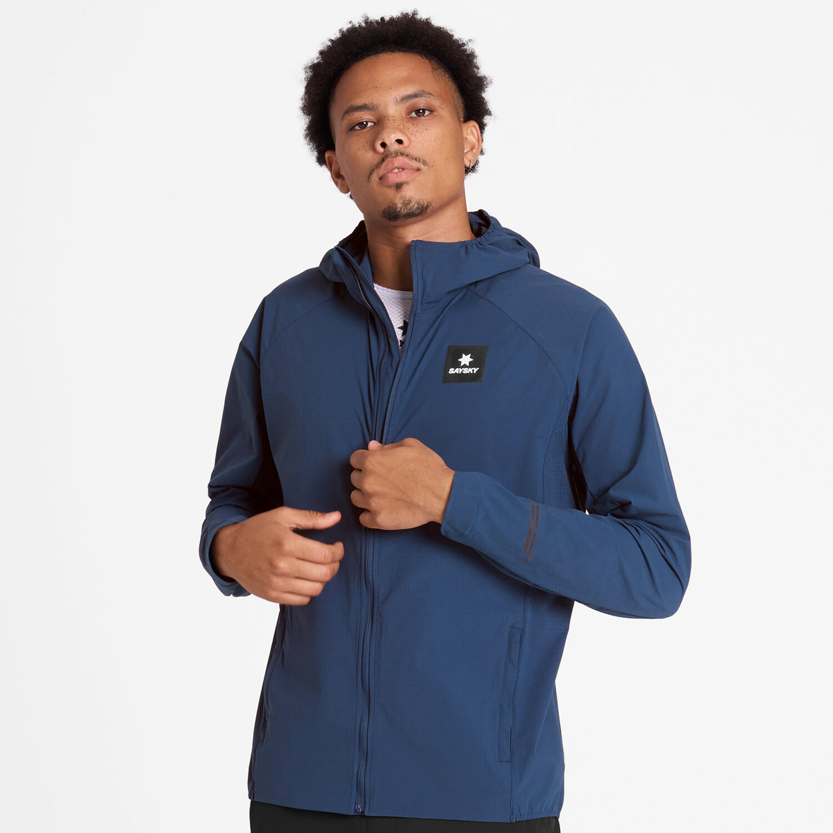 Saysky Clean Pace Flex Hooded Jacket Bleu 210 SM10001