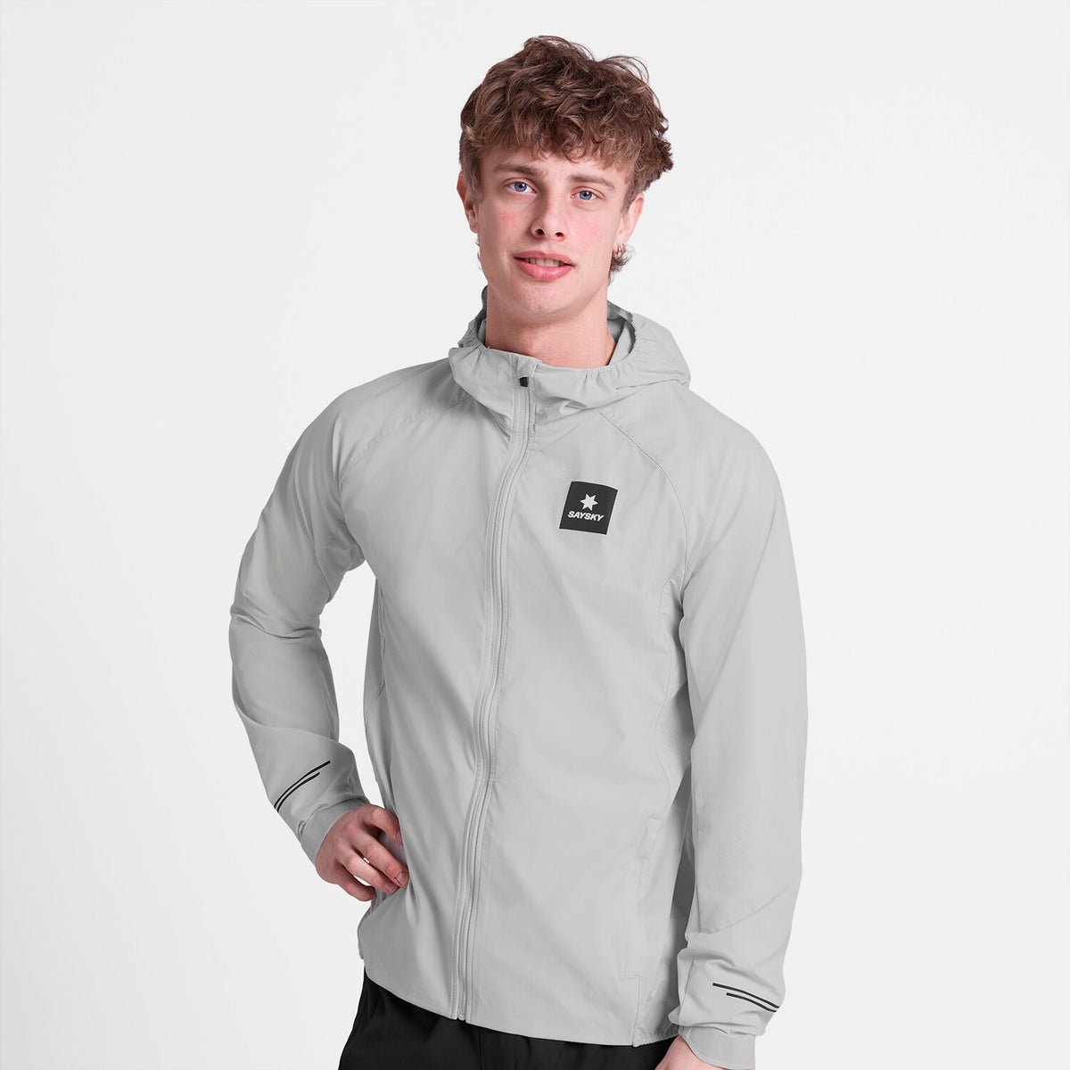 Saysky Clean Pace Flex Hooded Jacket Gris 610 SM10001