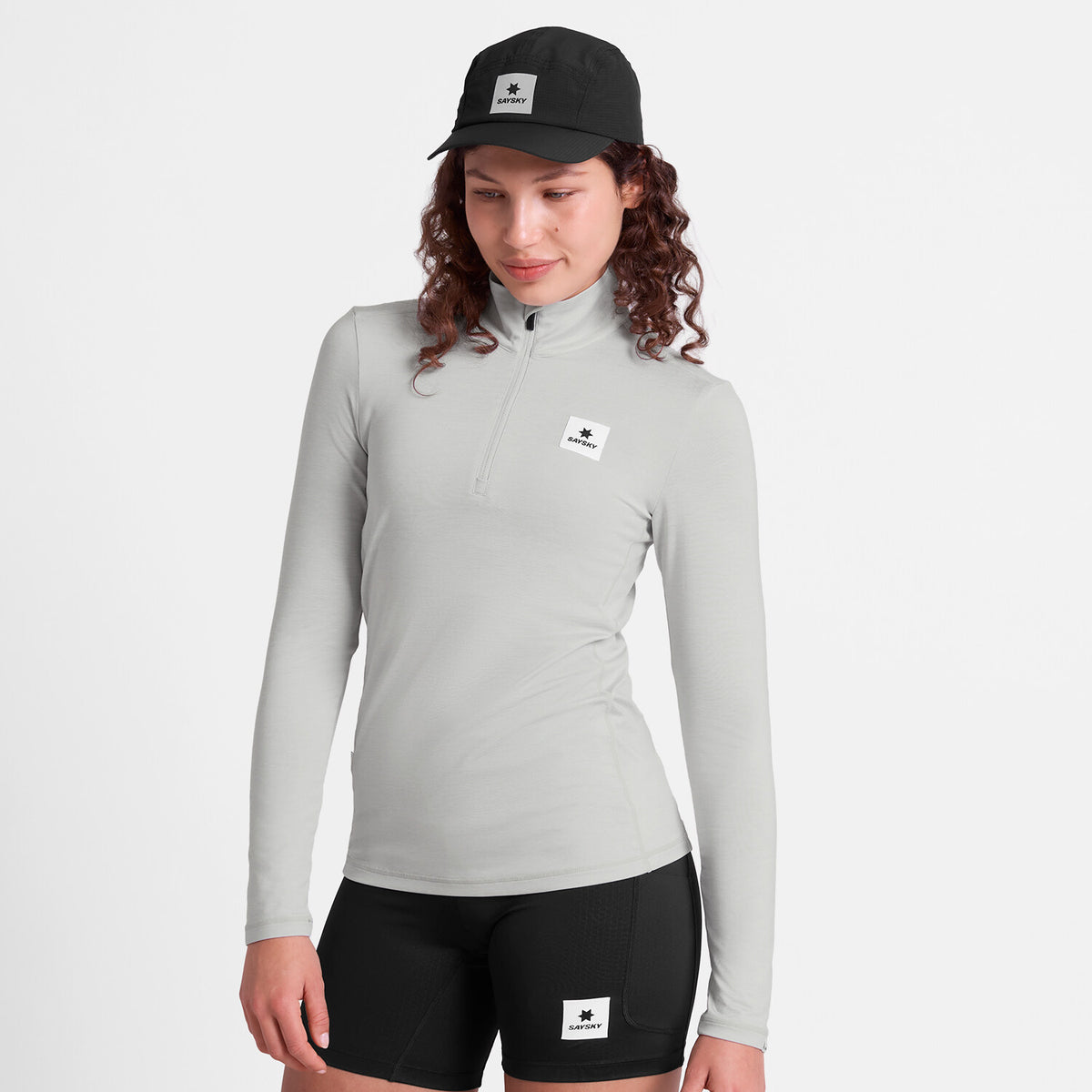 Saysky Pace Half Zip Long Sleeve Gris 6008 SW20002