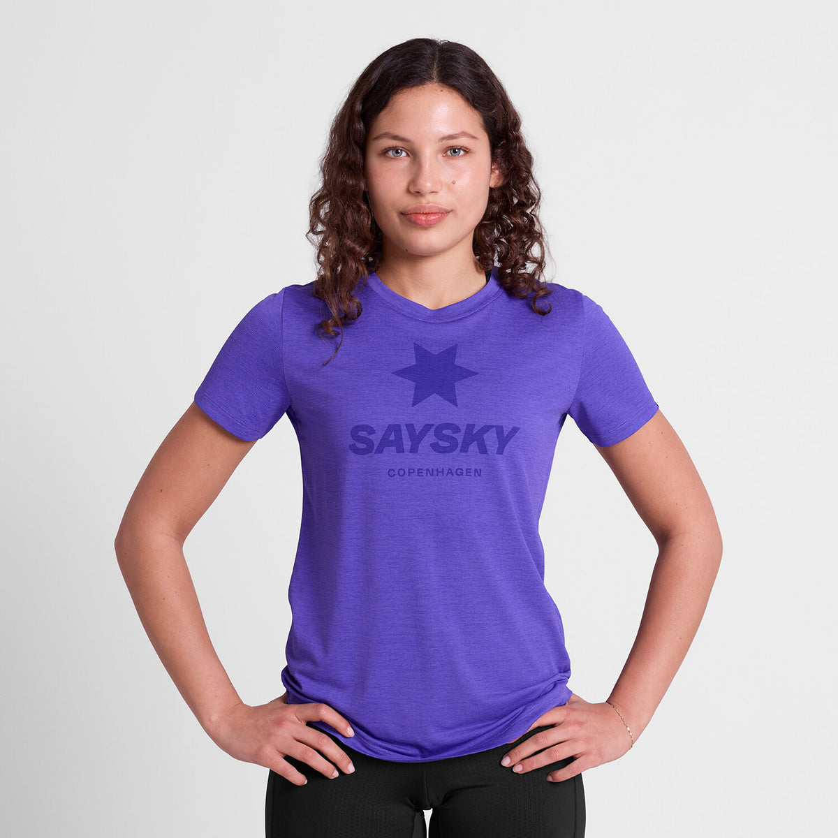 Saysky Logo Combat Pro T-shirt Violet 7012 SW25005