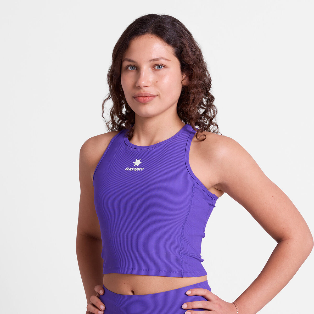 Saysky Combat Rib Crop Top Violet 715 SW30005