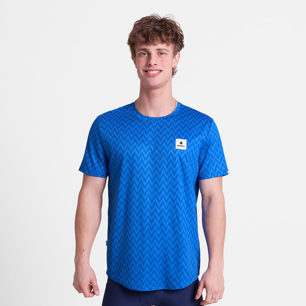 Saysky Zig Zag Combat T-Shirt Bleu Zig Zag 1063 SM25026