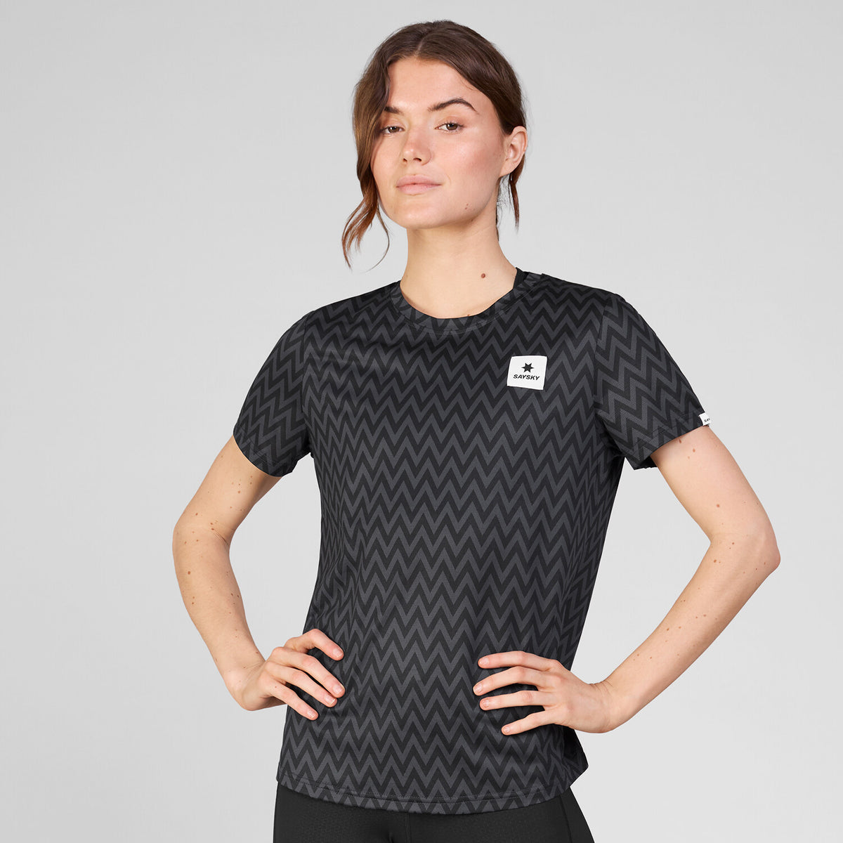 Saysky Zig Zag Combat T-Shirt Noir Zig Zag 1062 SW25012