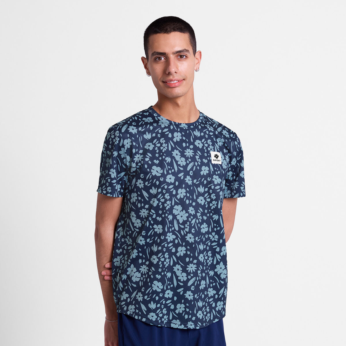 Saysky Flower Combat T-Shirt Bleu Flower 1065 SM25012