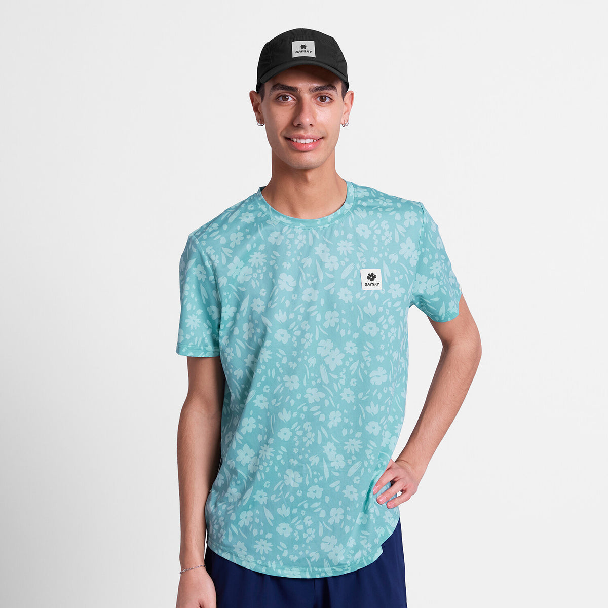 Saysky Flower Combat T-Shirt Bleu Clair Flower 1066 SM25012
