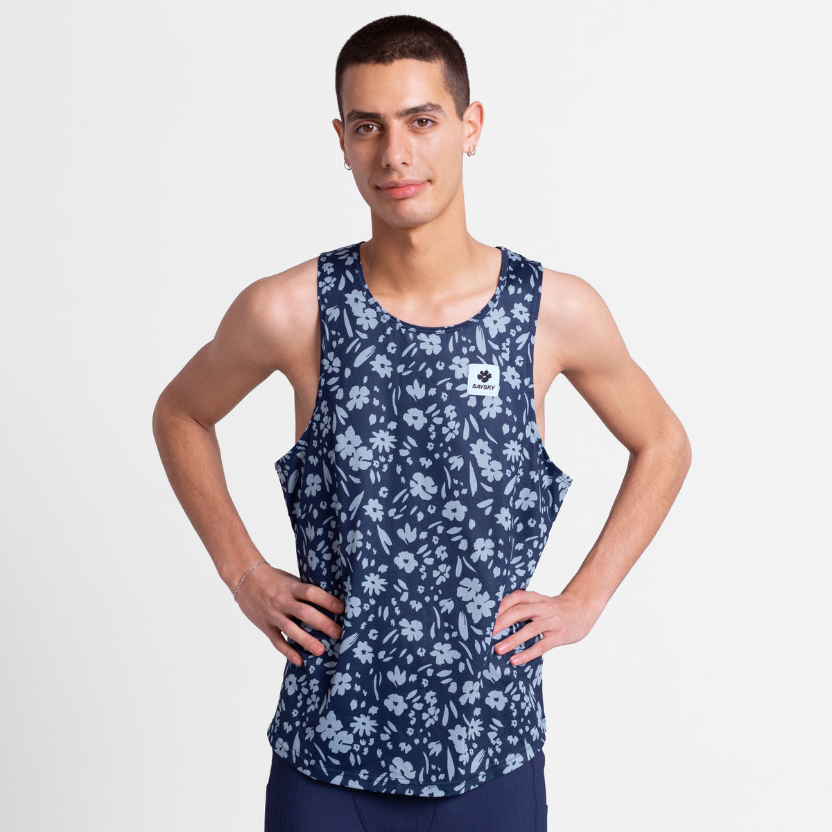 Saysky Flower Combat Singlet Bleu Flower 1065 SM30011