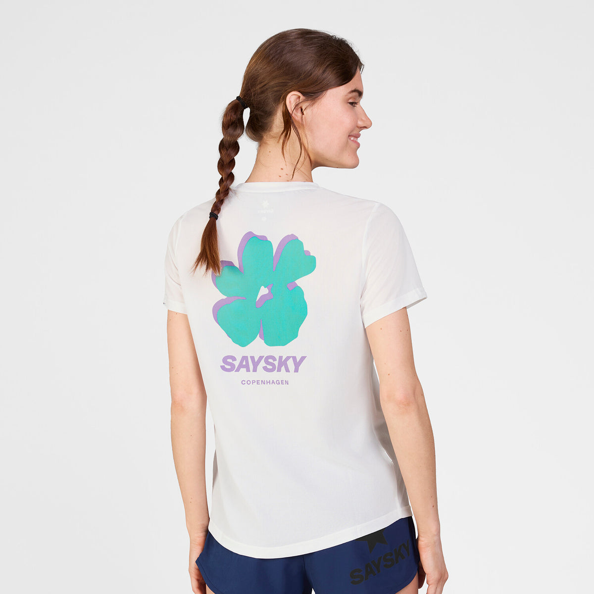 Saysky Flower Combat T-Shirt Blanc 101 SW25009
