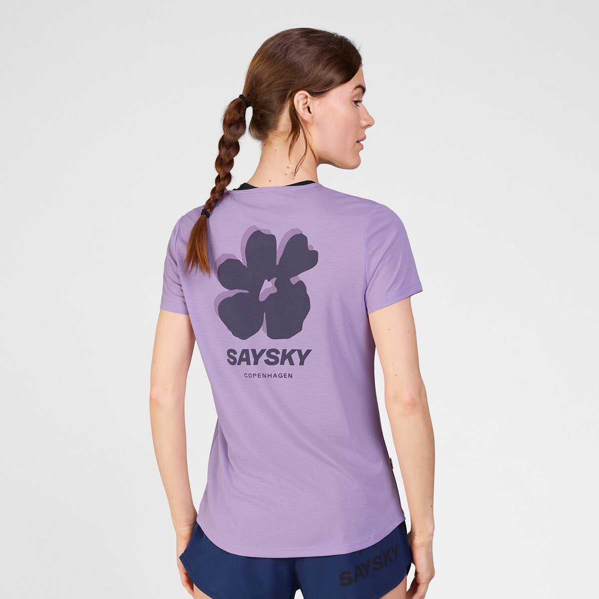 Saysky Flower Flow T-Shirt Violet 716 SW25017
