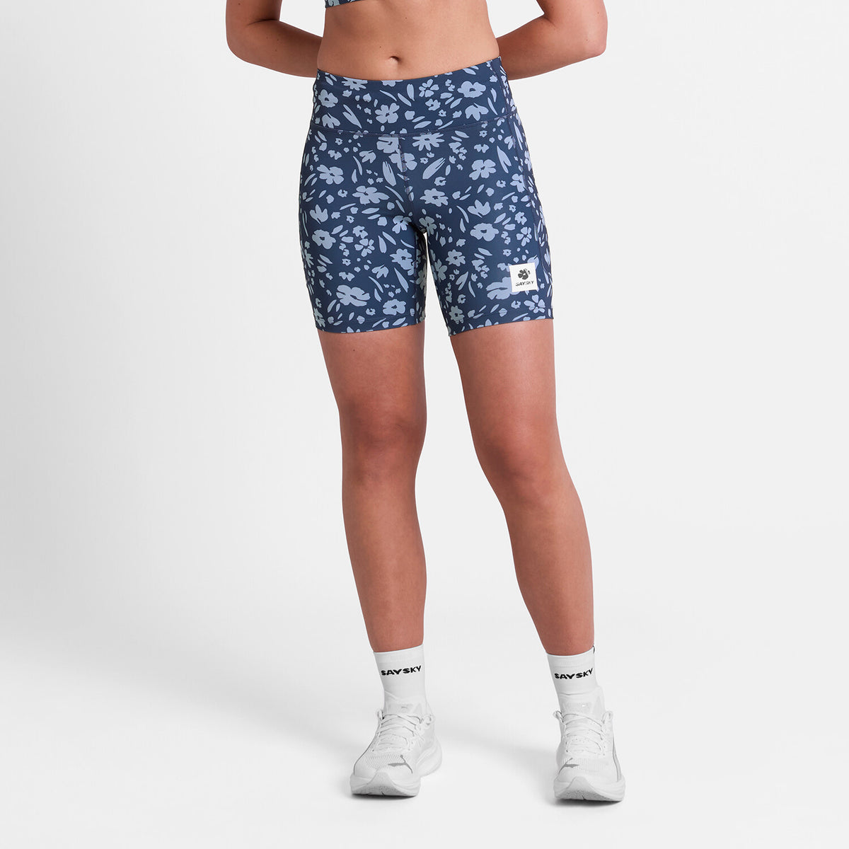 Saysky Flower Combat+ Short Tights 7\" Bleu Flower 1065 SW55008