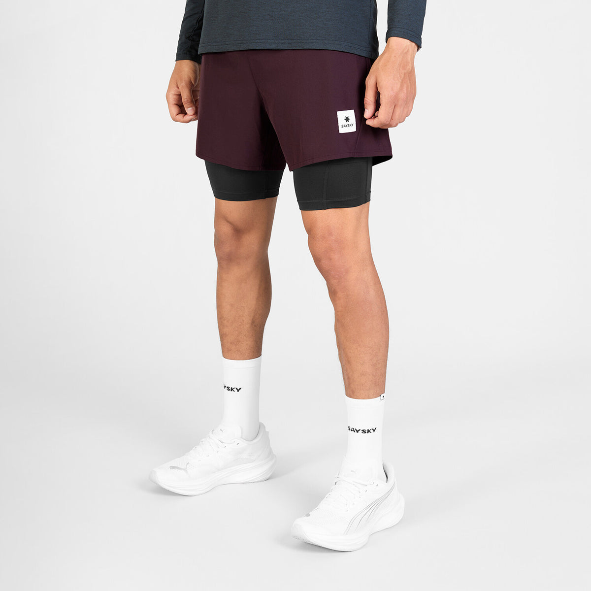 Saysky 2 in 1 Pace Shorts 5'' Bordeaux 512 SM40002