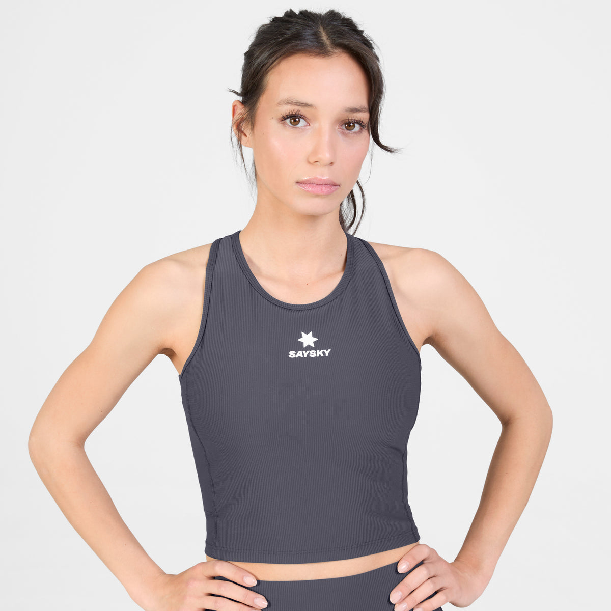 Saysky Combat Rib Crop Top Gris 611 SW30005