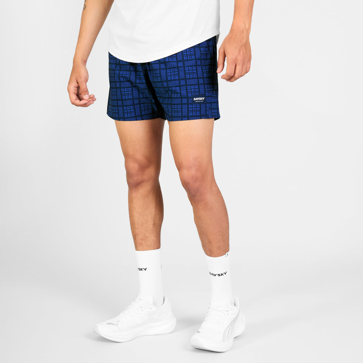 Saysky Pace Shorts 5'' Bleu Checker 1077 SM40017