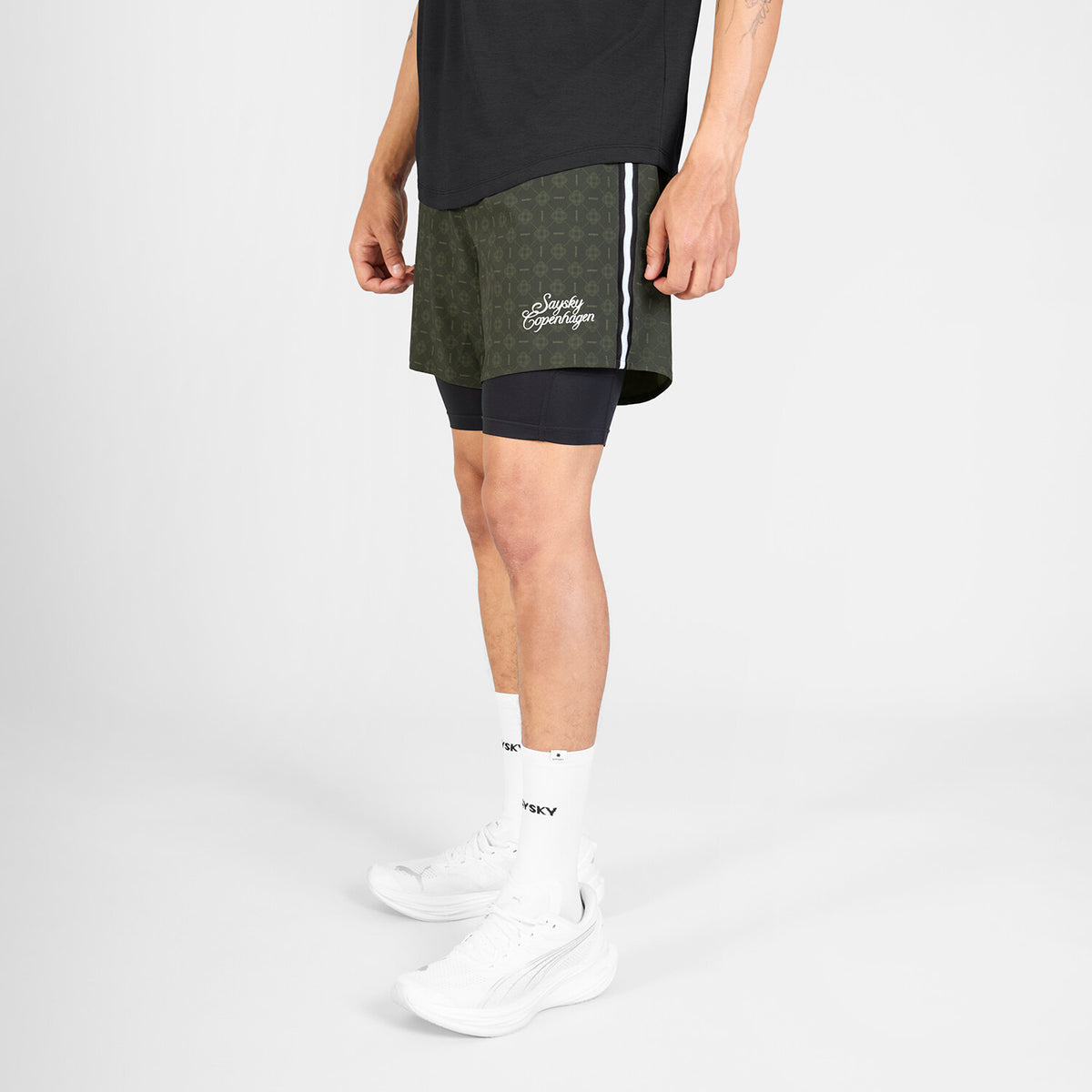 Saysky Couture 2 in 1 Pace Shorts 5'' Vert Couture 1079 SM40018