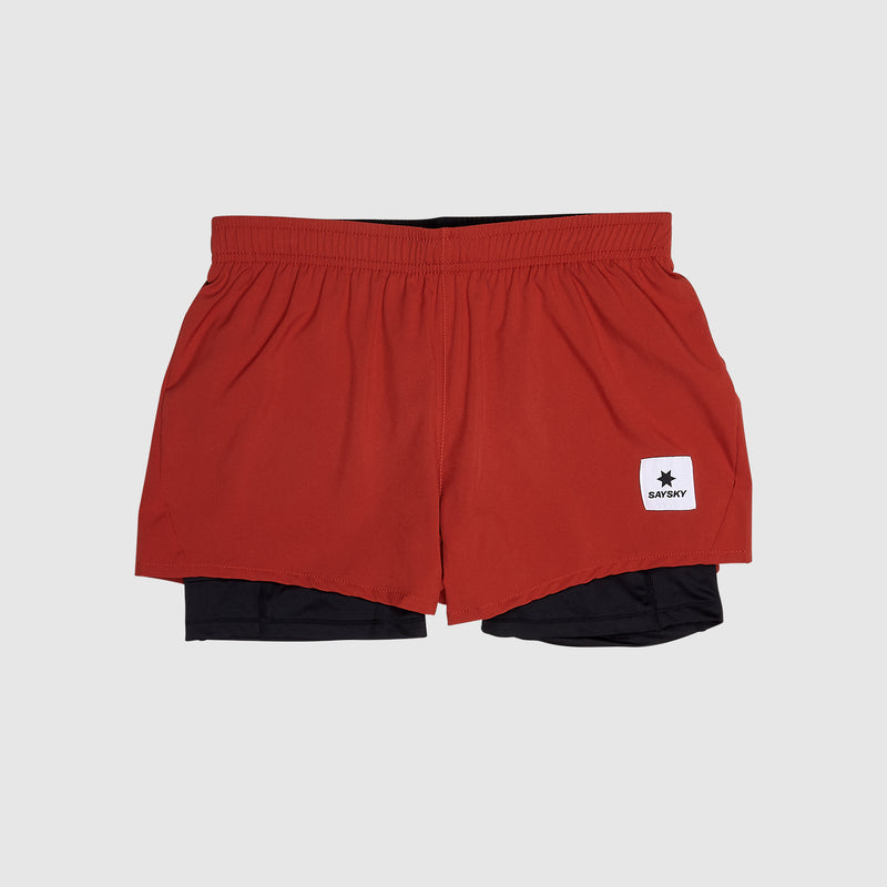 SAYSKY 2 in 1 Pace Shorts 3'' SHORTS 501 - RED
