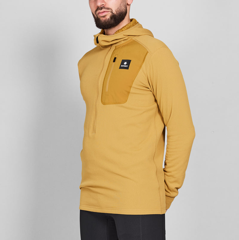 SAYSKY Combat Half Zip Fleece Hoodie POLAIRES 414 - YELLOW