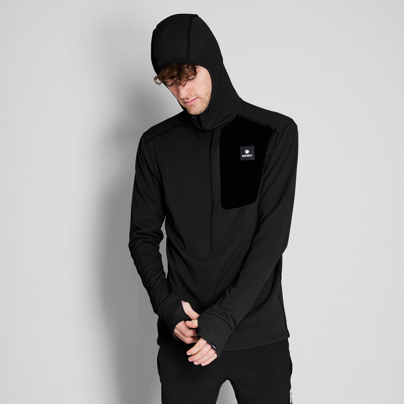 SAYSKY Combat Half Zip Fleece Hoodie POLAIRES 901 - BLACK