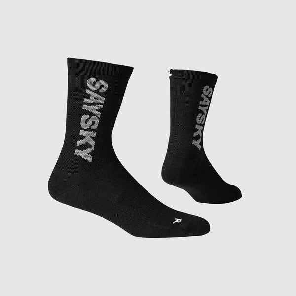SAYSKY Logo High Merino Socks CHAUSSETTES BLACK