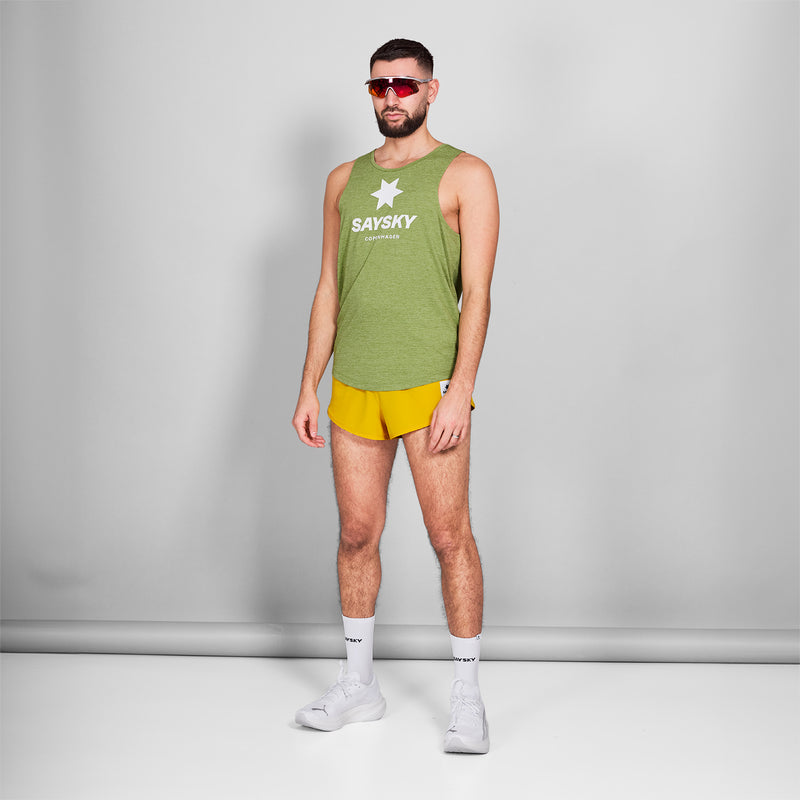 SAYSKY Logo Combat Pro Singlet DÉBARDEUR 3009 - GREEN MELANGE