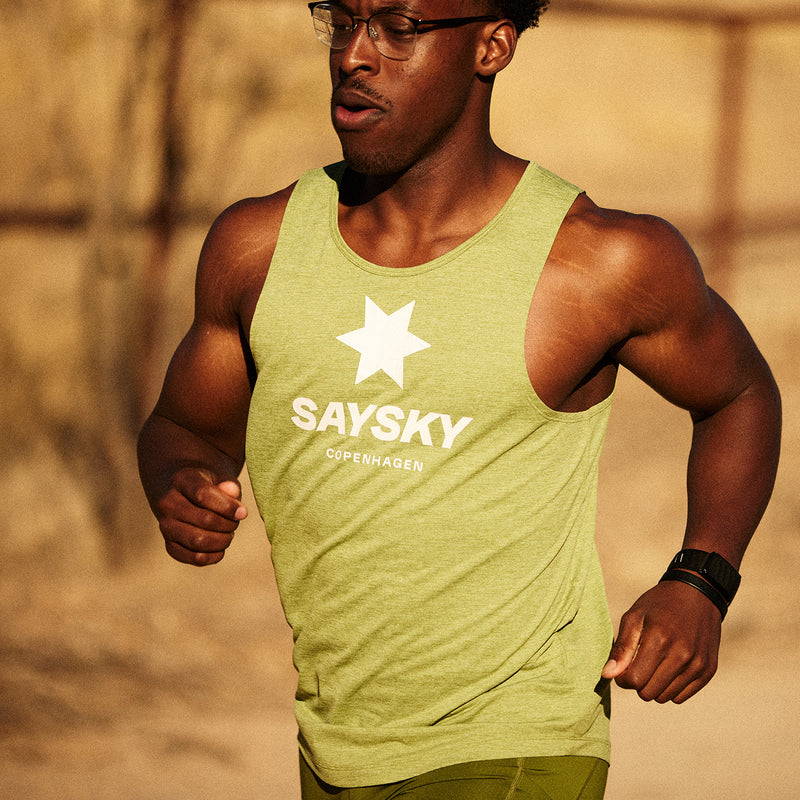 SAYSKY Logo Combat Pro Singlet DÉBARDEUR 3009 - GREEN MELANGE