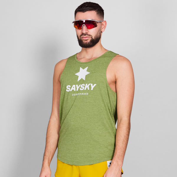 SAYSKY Logo Combat Pro Singlet DÉBARDEUR 3009 - GREEN MELANGE