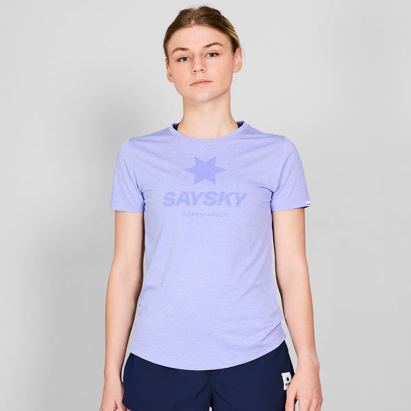 SAYSKY Logo Combat Pro T-shirt T-SHIRTS 7008 - PURPLE MELANGE