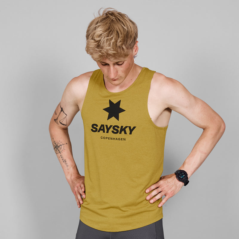 SAYSKY Logo Combat Singlet DÉBARDEUR 4006 - YELLOW MELANGE