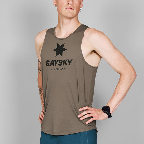 SAYSKY Logo Combat Singlet DÉBARDEUR 7005 - BROWN MELANGE