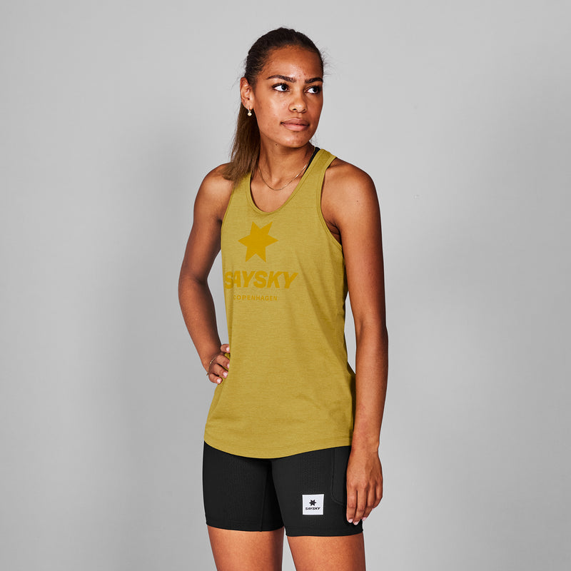 SAYSKY Logo Combat Singlet DÉBARDEUR 4006 - YELLOW MELANGE