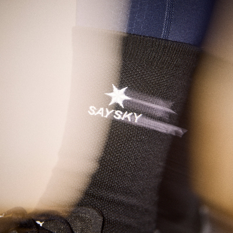 SAYSKY Logo High Merino Socks 600 CHAUSSETTES 901 - BLACK