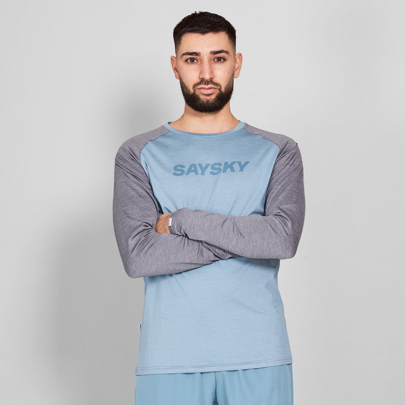 SAYSKY Logo Pace Long Sleeve LONG SLEEVES 2010 - BLUE MELANGE