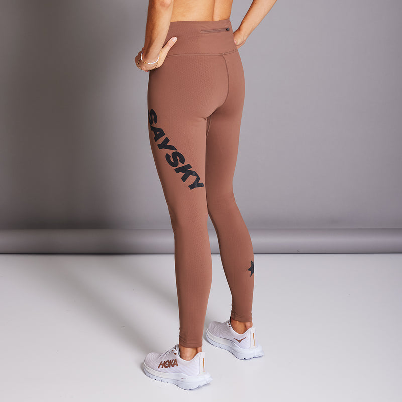 SAYSKY Logo Pace+ Tights CUISSARD 702 - BROWN